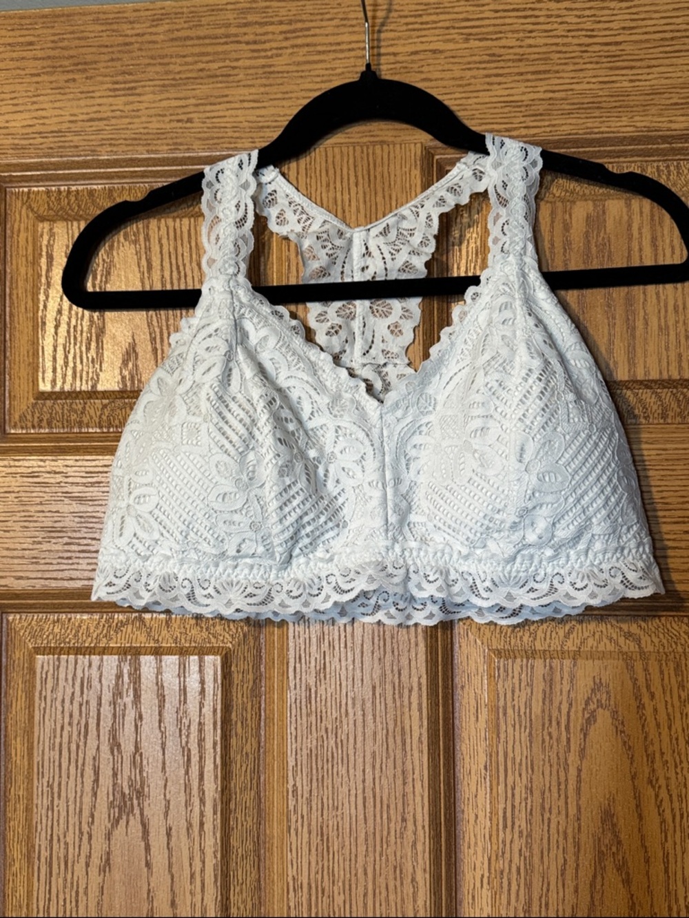Maurices White Lace Racerback Bralette